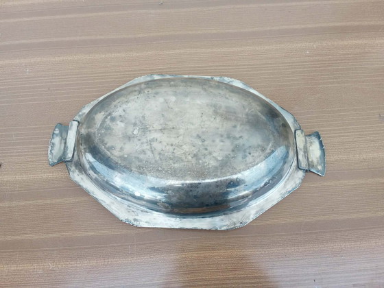 Image 1 of Diepe Art Deco schaal met twee handvatten. Circa 1930.