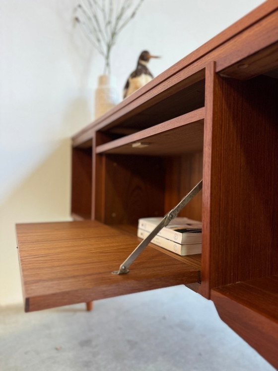Image 1 of Vintage Deens bureau 2 zijdig teak