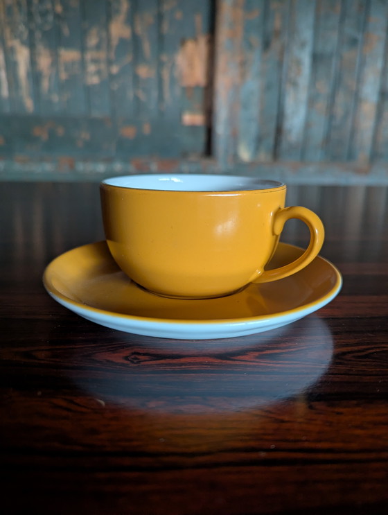 Image 1 of Vintage Kop & schotel - Mitterteich - okergeel 