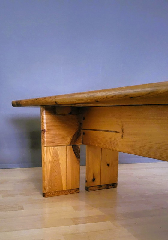 Silvio Coppola für Roche Bobois 70" Bank / Couchtisch, Couchtische, Holz, Transparent (Foto 3 von 5)