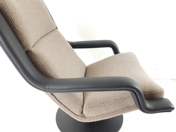 Poltrona girevole Artifort vintage in tessuto Ploeg pelle beige marrone – Poltrone, Wool, Metal (photo 4 of 10)