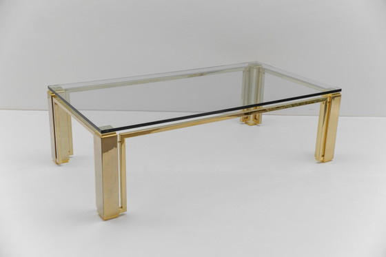 Image 1 of Square Golden Coffee Table, 1970s