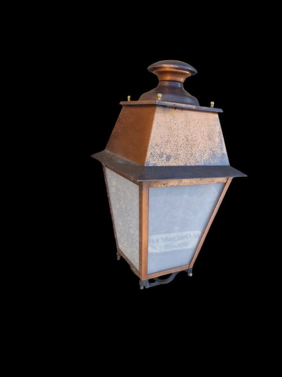 Old street lantern with its bracket (20 pieces available) – Lighting, Glass, Iron (photo 5 of 5)