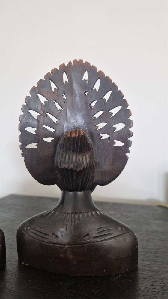 Image 1 of Coppia di sposi balinesi in stile art déco nero