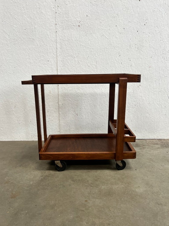 Vintage Wooden Trolley / Bar Cart, Amsterdam School (photo 2 of 21)