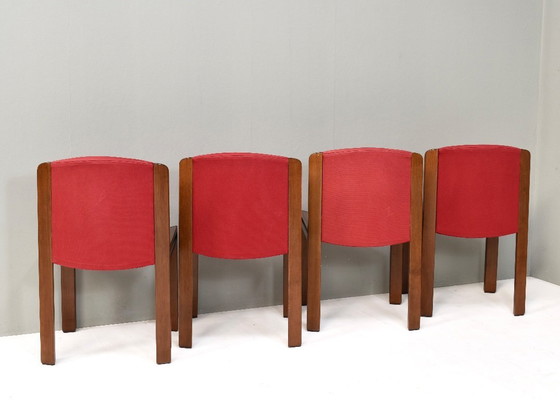 Image 1 of Joe 4x Colombo « modèle 300 » Chaises de salle à manger pour POZZI, Italie – années 1960