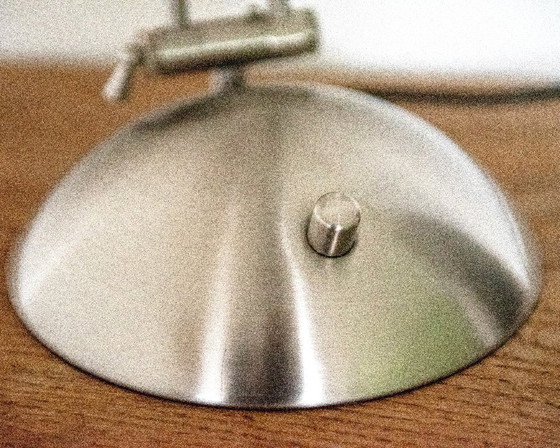 Image 1 of Lampada da tavolo/scrivania vintage in acciaio inossidabile – A.H.G. Wachsmuth & Krogmann (Germania, circa anni '60)