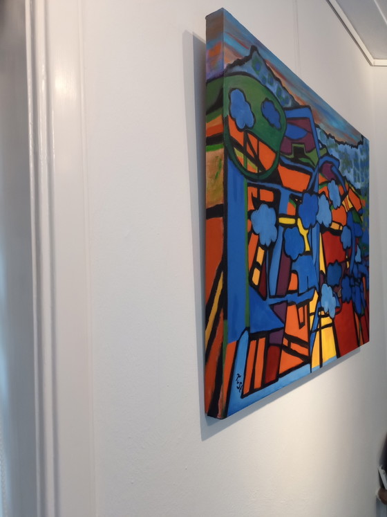 Image 1 of T. van Steenbergen "Paesaggio olandese" 70 x 90 cm