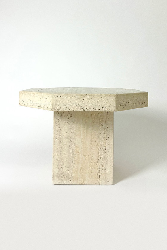 Image 1 of Octagonal Travertine Tables Set