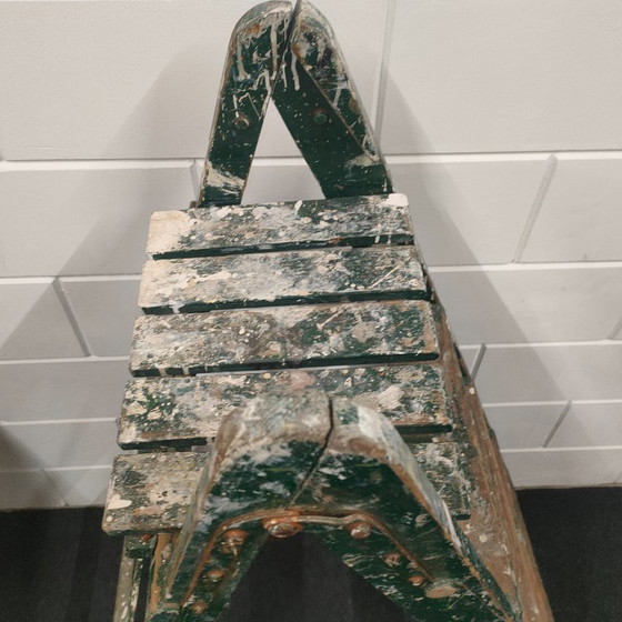 Image 1 of Decoratieve vintage schildersladder 