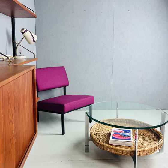 Image 1 of Mesa de centro de los años 70 de cristal, cromo y mimbre