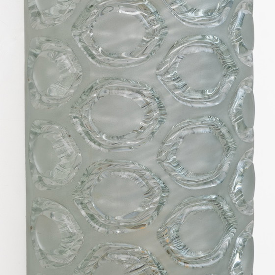 Image 1 of Paar moderne lichtgroene wandlampen van Murano glas