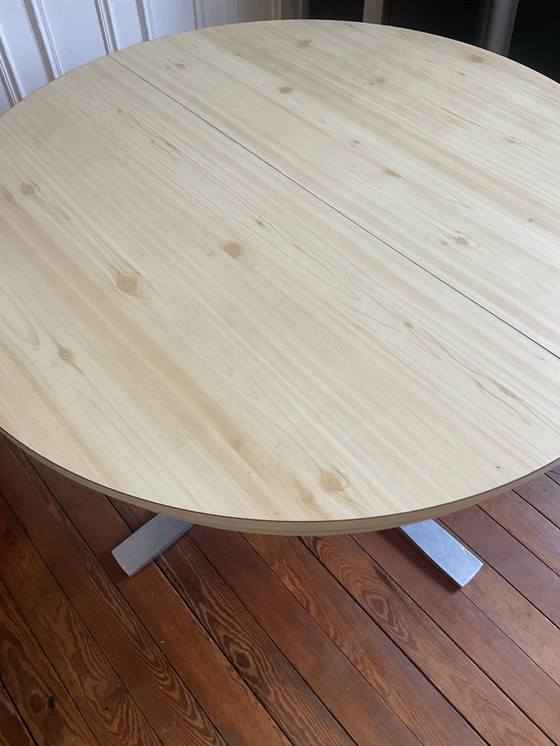 Image 1 of 70's Dining Table with Extendable Leaf