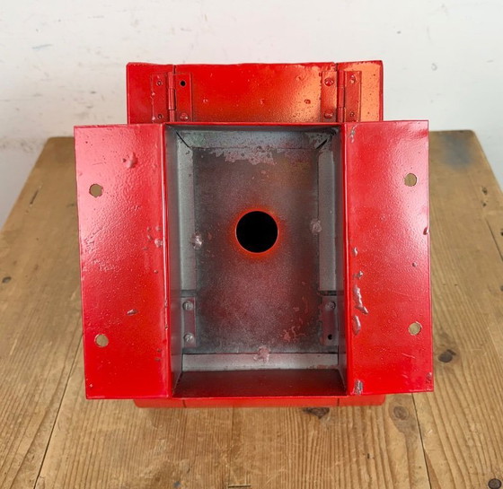 Image 1 of Horloge murale double face Seiko Ships rouge vintage, années 1970