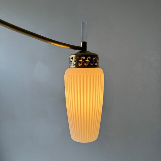 Image 1 of SET VAN 3 VINTAGE OPALINE WANDLAMPEN