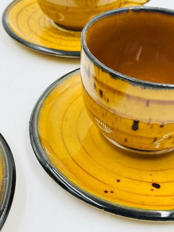 Image 1 of Lot de quatre tasses et sous tasses Boch  Palma vintage