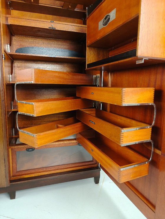 Image 1 of Beautiful English Art Deco Compactom Ltd Men's Wardrobe from the 1920s