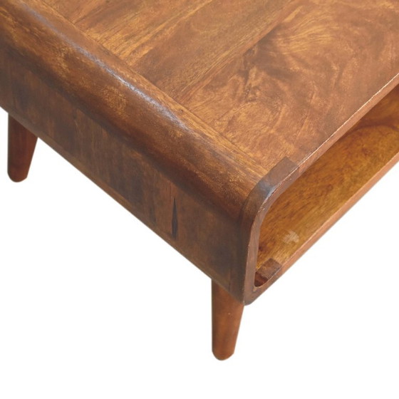 Stylish TV furniture made of solid mango wood – Chestnut brown – Artisan (photo 8 of 10)