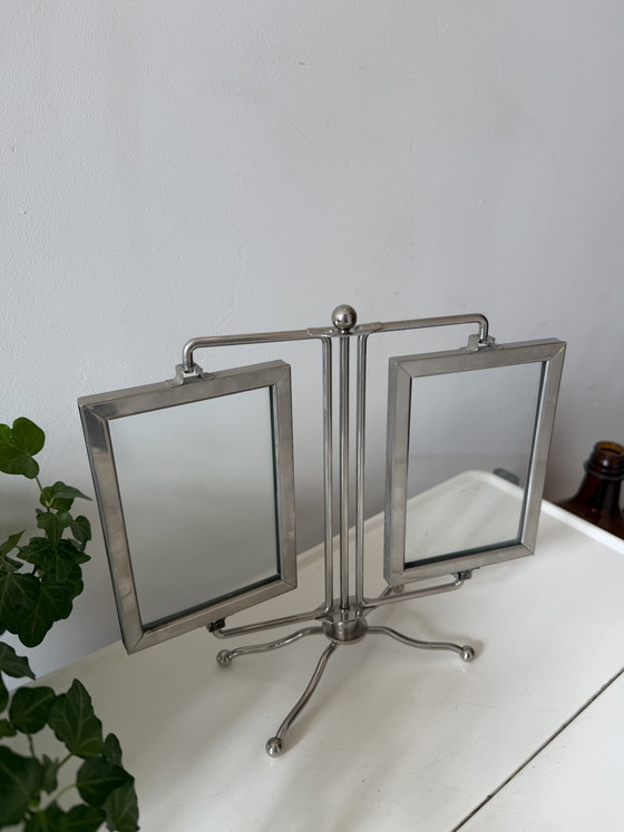 Image 1 of Carrousel photo chromé avec verre