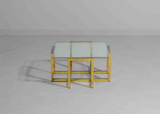 Tavolino da caffè in ottone Regency