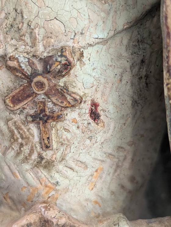 Image 1 of Polychrome Terracotta Mater Dolorosa Sculpture, 18th Century