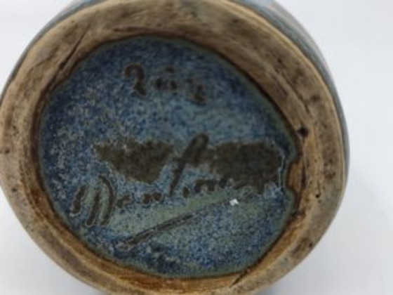 Image 1 of Denbac ceramic stoneware soliflore vase France Art Deco1920