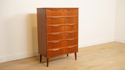 Vintage Danish Chest of Drawers | Teak | 6 Drawers | 122 cm