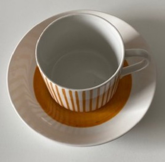 Image 1 of Rorstrand Sweden Hertha Bengtson 1950s Rare Kadett cup and saucer
