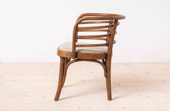 Image 1 of Set van 2 Thonet fauteuils, model B246, jaren 30, gerestaureerd en opnieuw gestoffeerd