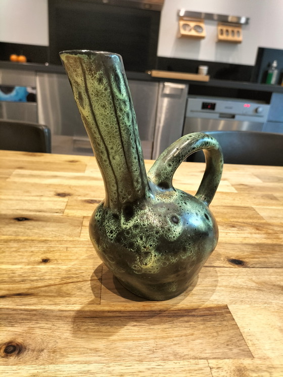 Image 1 of Vintage Signed Ceramic Pitcher