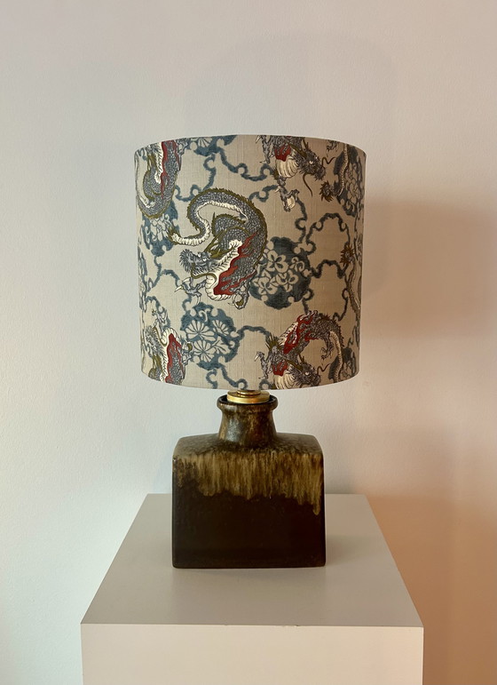 Image 1 of Medium-sized dragon lamp upcycled from an original Scheurich vase WGP