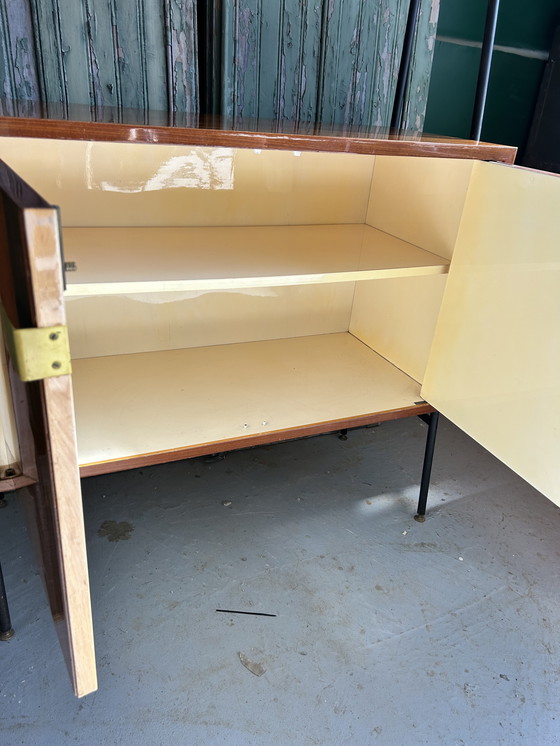 Image 1 of Modernist highboard in mahogany and metal