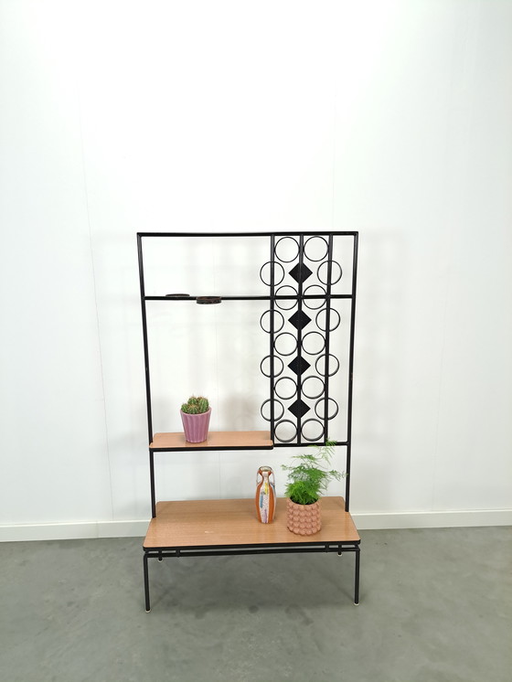 Image 1 of DDR Plant Table With Formica And Steel, Plant Rack