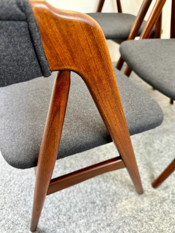 4 Deense Design Teak Eetkamerstoelen 205 Thomas Harlev Farstrup, Hout, Bruin (foto 11 van 15)