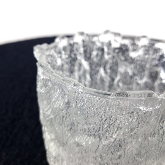 Vase/seau à glace vintage Pukeberg en verre à glace, milieu du siècle, années 1970 – Objets déco, Glass (photo 4 of 8)