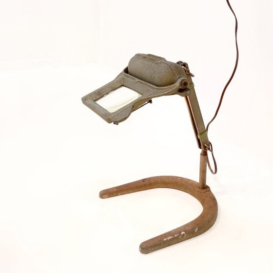 Image 1 of Industriële vergrootlamp van Gruber, gepatenteerd SGDG in Frankrijk - jaren 1940/50