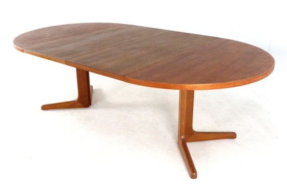 Image 1 of Tavolo da pranzo rotondo allungabile 2x di S. Burchardt Nielsen, design vintage danese.