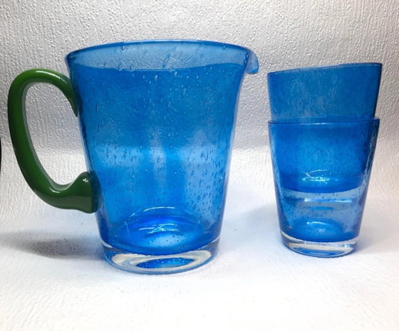 Image 1 of Wunderschönes Villeroy & Boch Serra Blue Set aus Krug und Gläsern