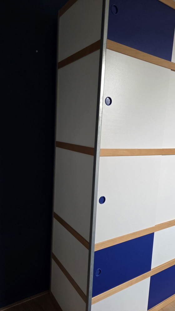 Kewlox / Moduloo armadio - bianco e blu cobalto – Armadi contenitori, MDF, Metallo (photo 3 of 7)