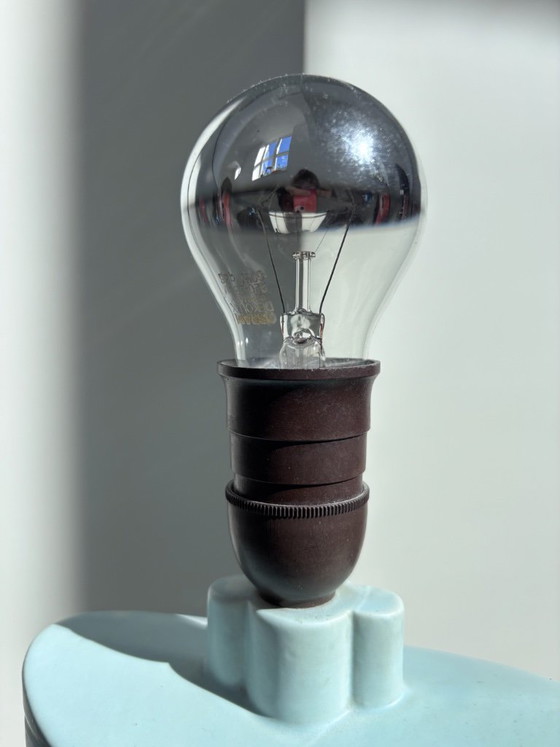 Rara Lampada da tavolo Art Déco danese in ceramica di LYFA – Rilievo Airone Celadon Opaco & Attacco (photo 11 of 15)