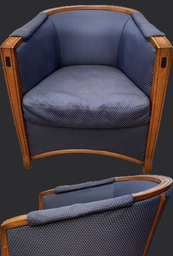 Image 1 of Kersenhout jugendstil fauteuil