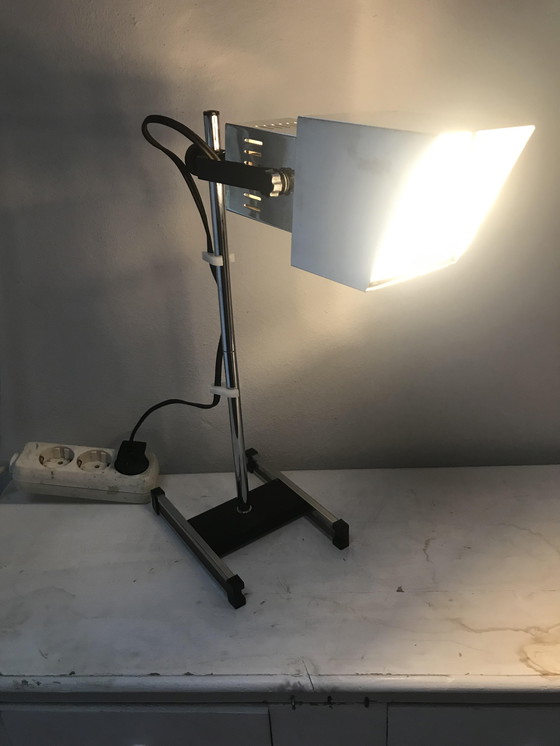 Image 1 of Chrome Cube Table Lamp by Robert Sonneman