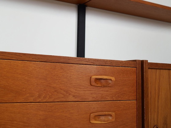 Image 1 of Systeemboekenkast in eikenhout, PS Systeem, Deens ontwerp, jaren 60, productie: Randers Møbelfabrik