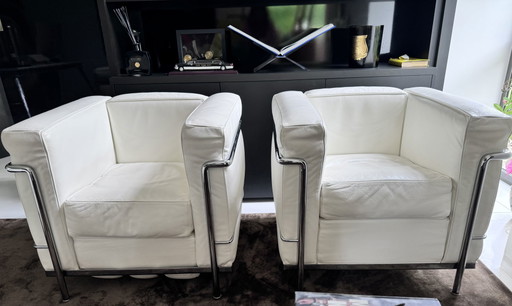 2x Fauteuil Corbusier LC2 Cassina