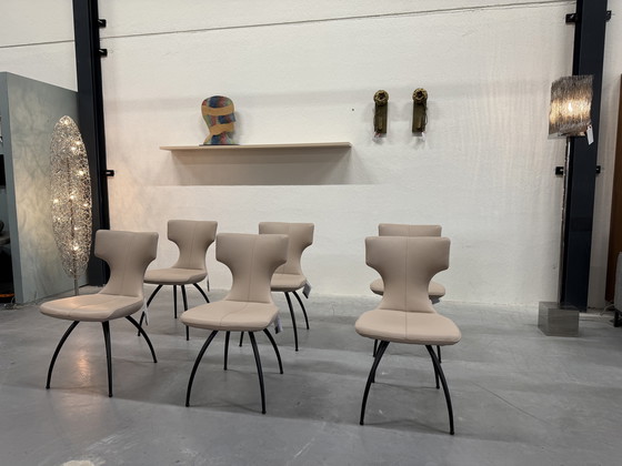 Image 1 of 6 Leolux Callas Eetkamerstoelen Raffino Dove