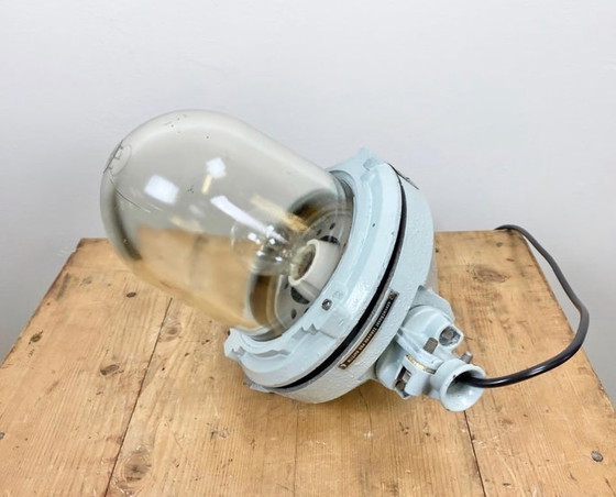Image 1 of Lampada a sospensione antideflagrante industriale grigia, anni '70