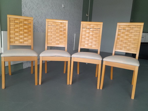 4x new to upholster calligaris designer chairs