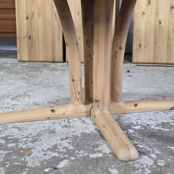 Image 1 of Dyrlund, vintage 60s XXXXL extendable round oval dining table Danish