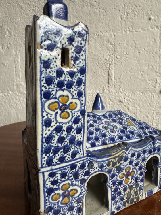 Image 1 of Antique Moroccan ceramic inkwell for illuminators
