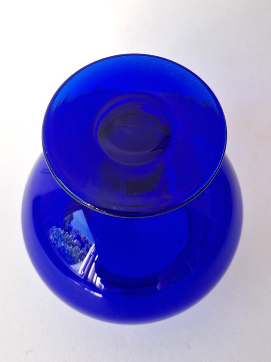 Image 1 of Kosta Boda - Blue Goblet Vase by Erik Höglund - Signed